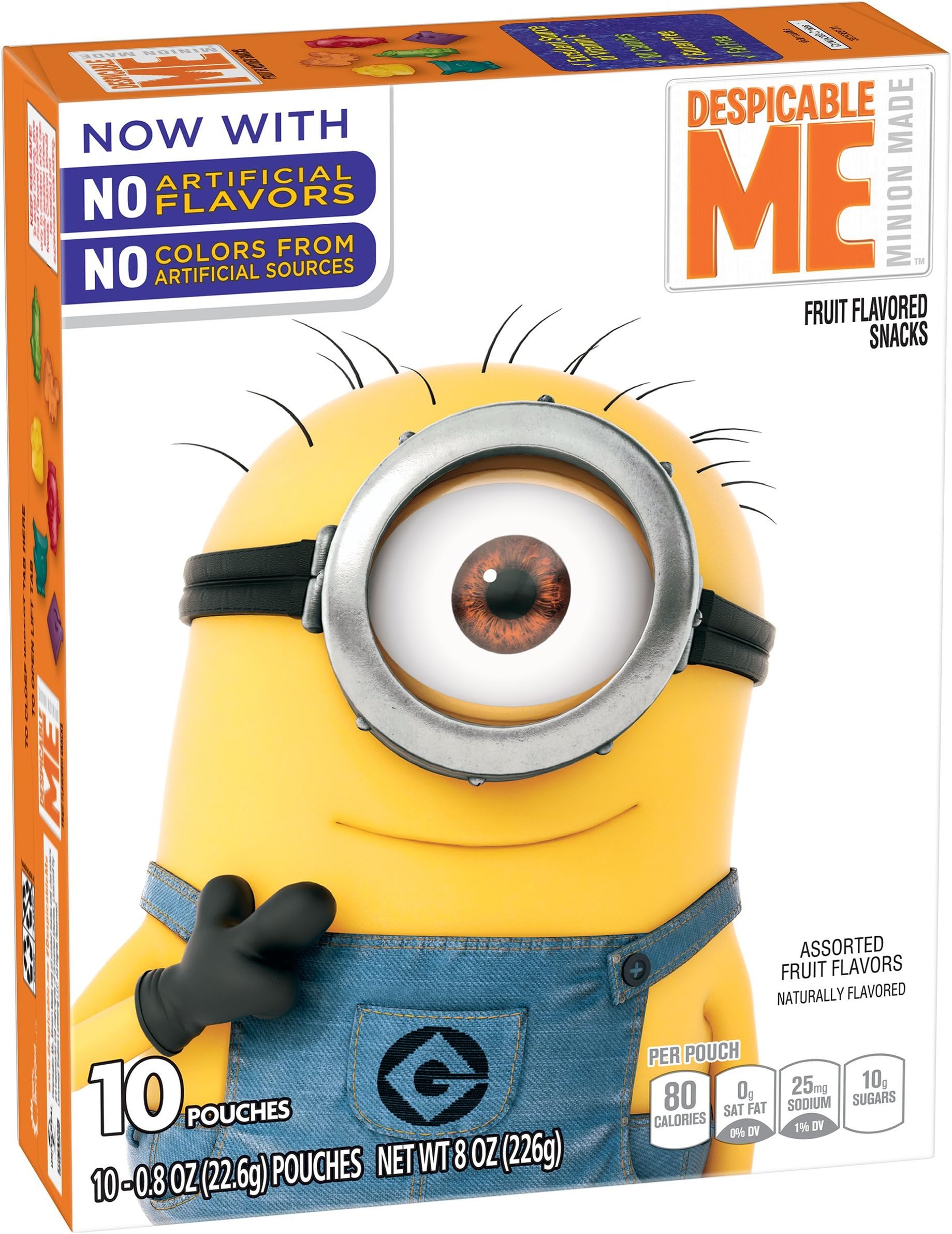 Betty Crocker Fruit Shapes Despicable Me Minions Fruit Flavored Snacks, 8 Ounce (Pack of 10)