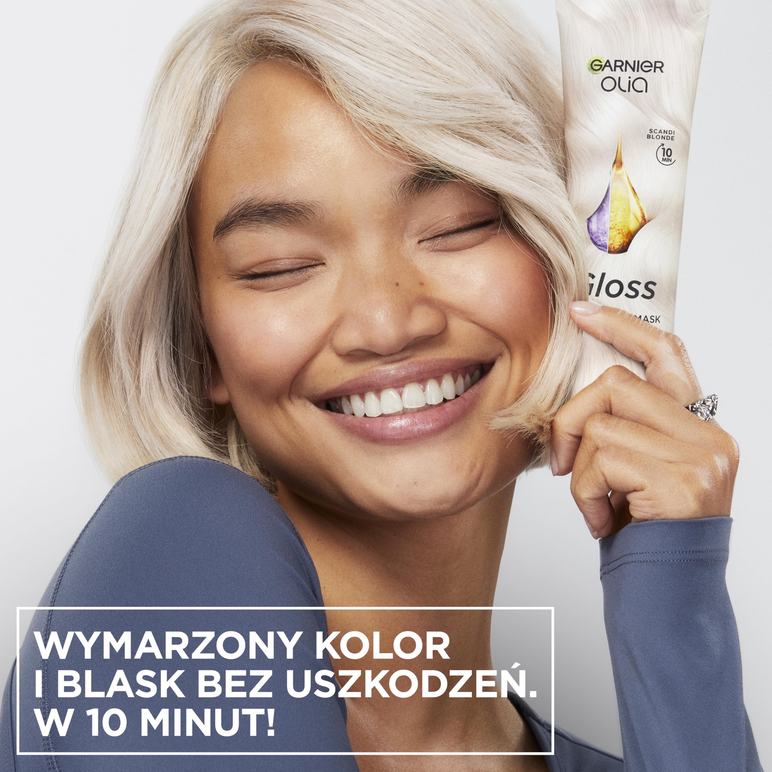 Olia Gloss - Maschera tonificante biondo freddo, per capelli decolorati, 150 ml