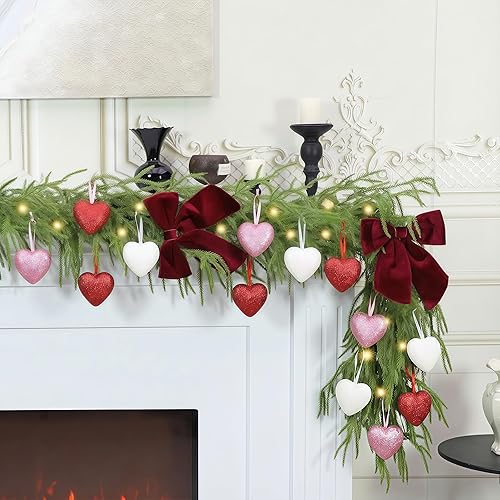 Miniatura 2 de Decoraciones para el día de San Valentín de 9 pies, decoración de año nuevo lunar chino 2026, guirnalda de Navidad con luces, guirnalda de pino