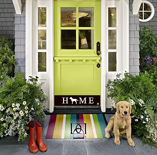 Miniatura 8 de Placa de patada para puerta, magnética para puertas de acero, diseños temáticos de mascotas, acabado de metal satinado sintético con estampado UV,