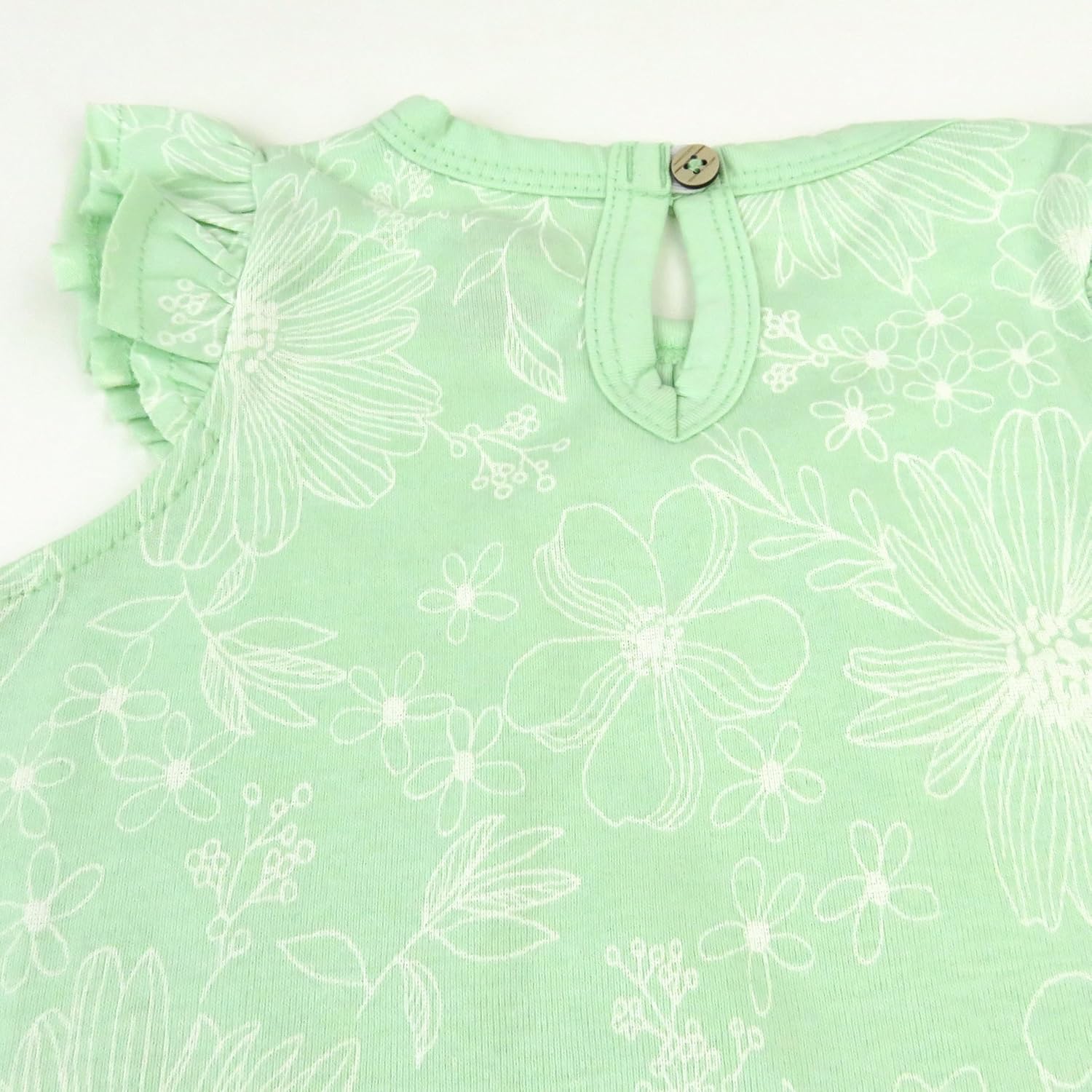 HonestBaby Romper and Ruffle Bodysuit Dress 100% Organic Cotton for Infant Baby and Toddler Girls - Image 2