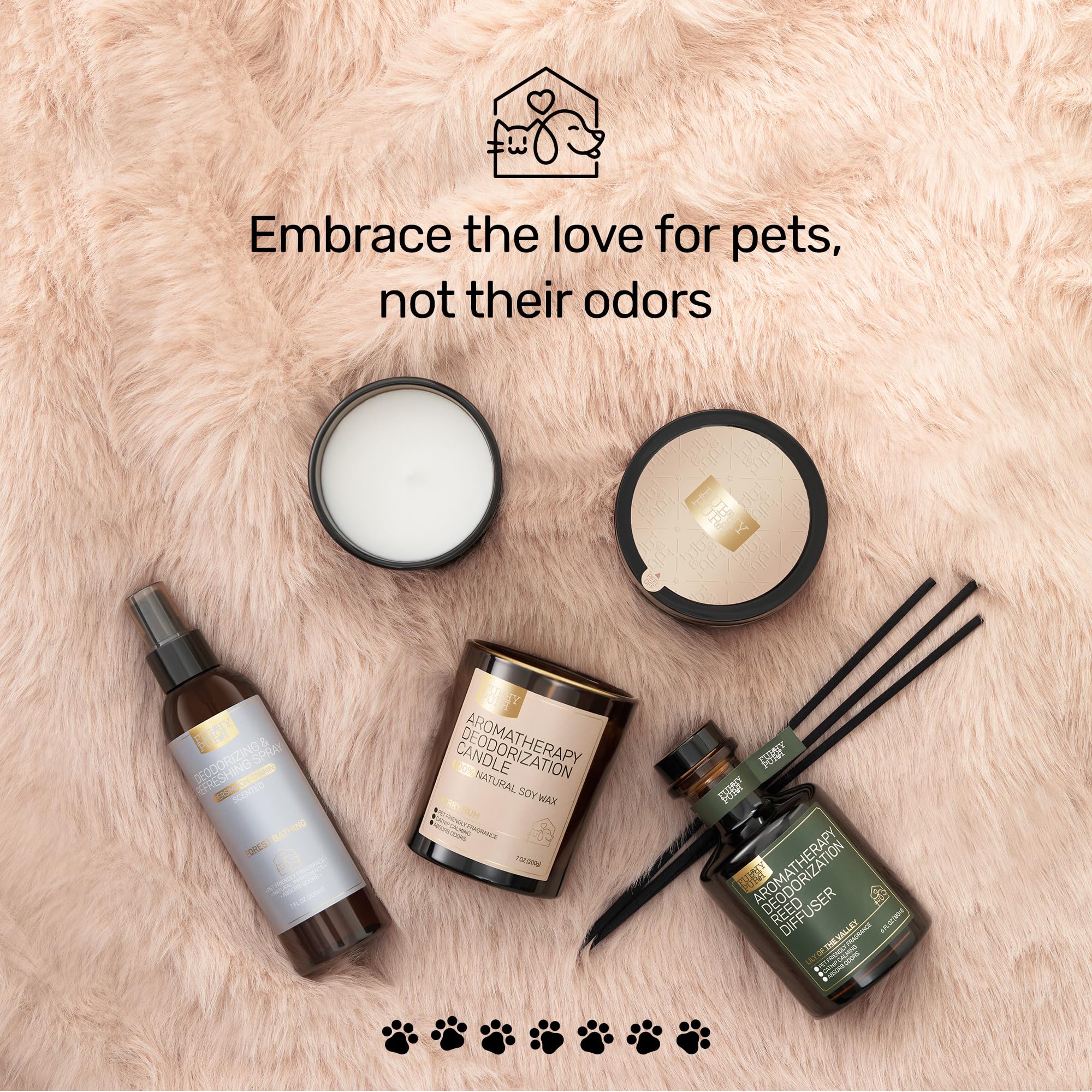 Furry Purr – Éliminateur d'odeurs d'animaux pour une forte odeur, ingrédient désodorisant naturel pour moquette, désodorisant pour litière de chat, kaki, tanin, spray éliminateur d'odeurs d'urine pour