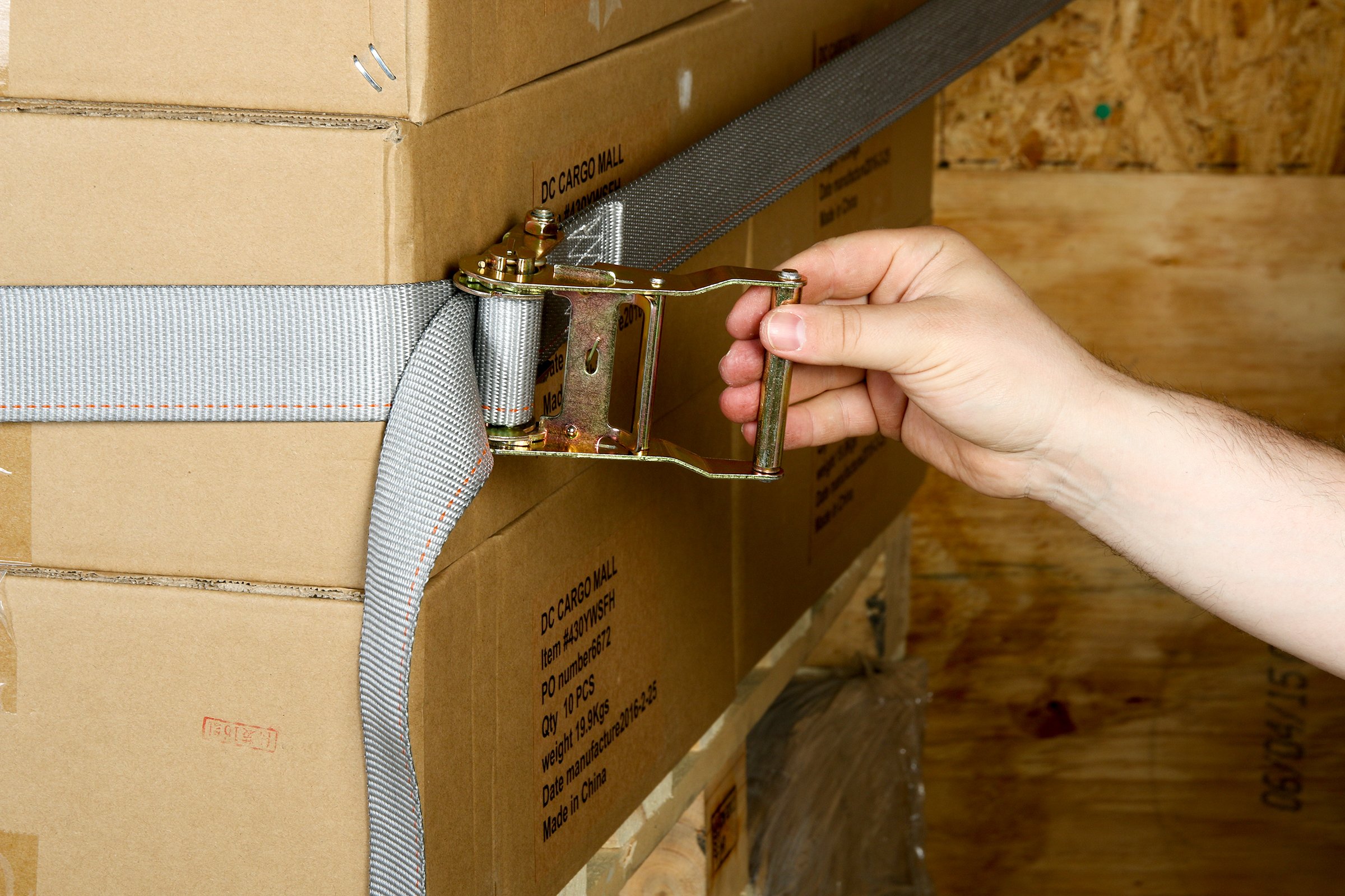 2 E Track Ratchet Straps, 2" x 16' Durable Ratcheting Cargo Strap