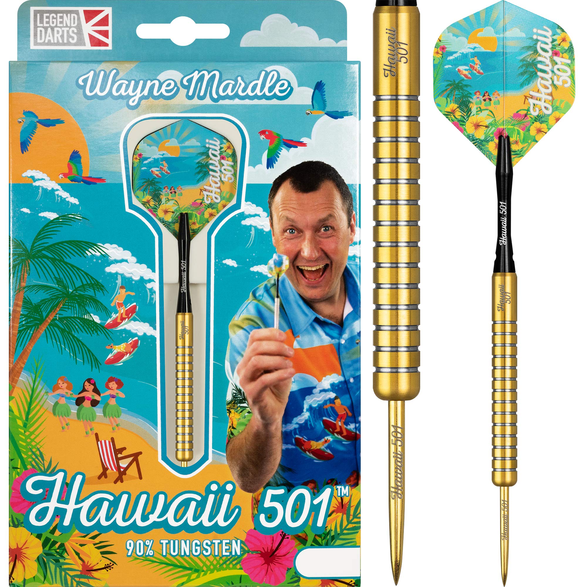 ウェイン・マーデル TARGET Hawaii 501 WAYNE MARDLE Wayne Mardle Darts - Steel Tip - Hawaii 501-20g,22g,24g or 26g