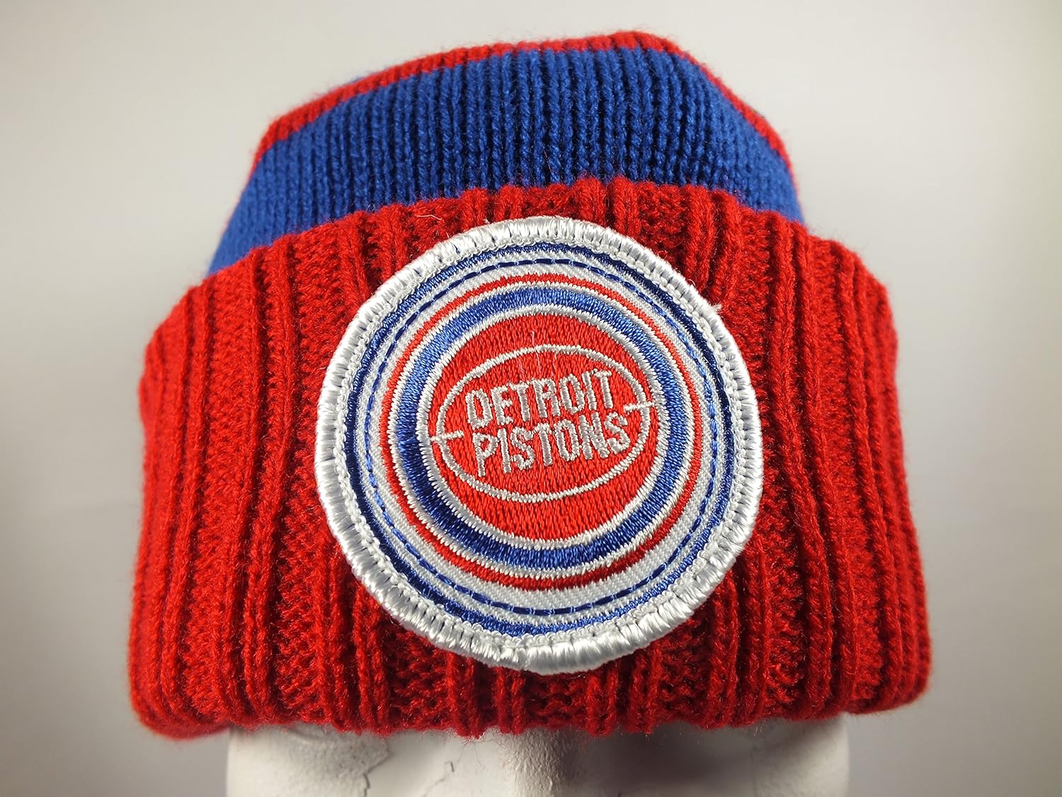 adidas Detroit Pistons Throwback Cuffed Knit Hat Sports
