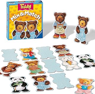Ravensburger Teddy Mix & Match - Interactive Children's Game | Quick Play | Ideal for Age 2 and Up | Classic Family Fun | Quality Craftsmanship