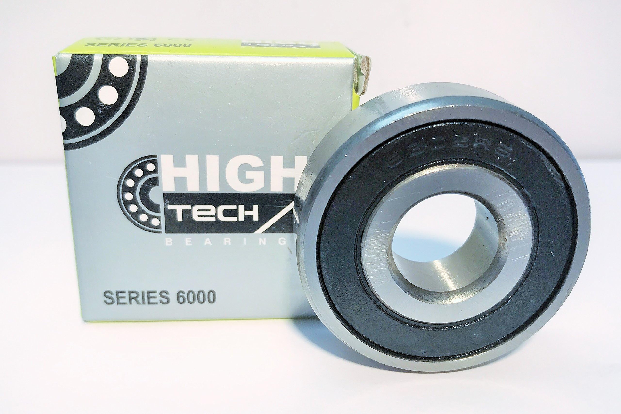 6302-2RS/C3 - Deep Groove Ball Bearing, High Tech Bearings, 15x42x13 mm, C3 Clearance, Metric, Steel Cage, Rubber Double Sealed, Pre-lubricated