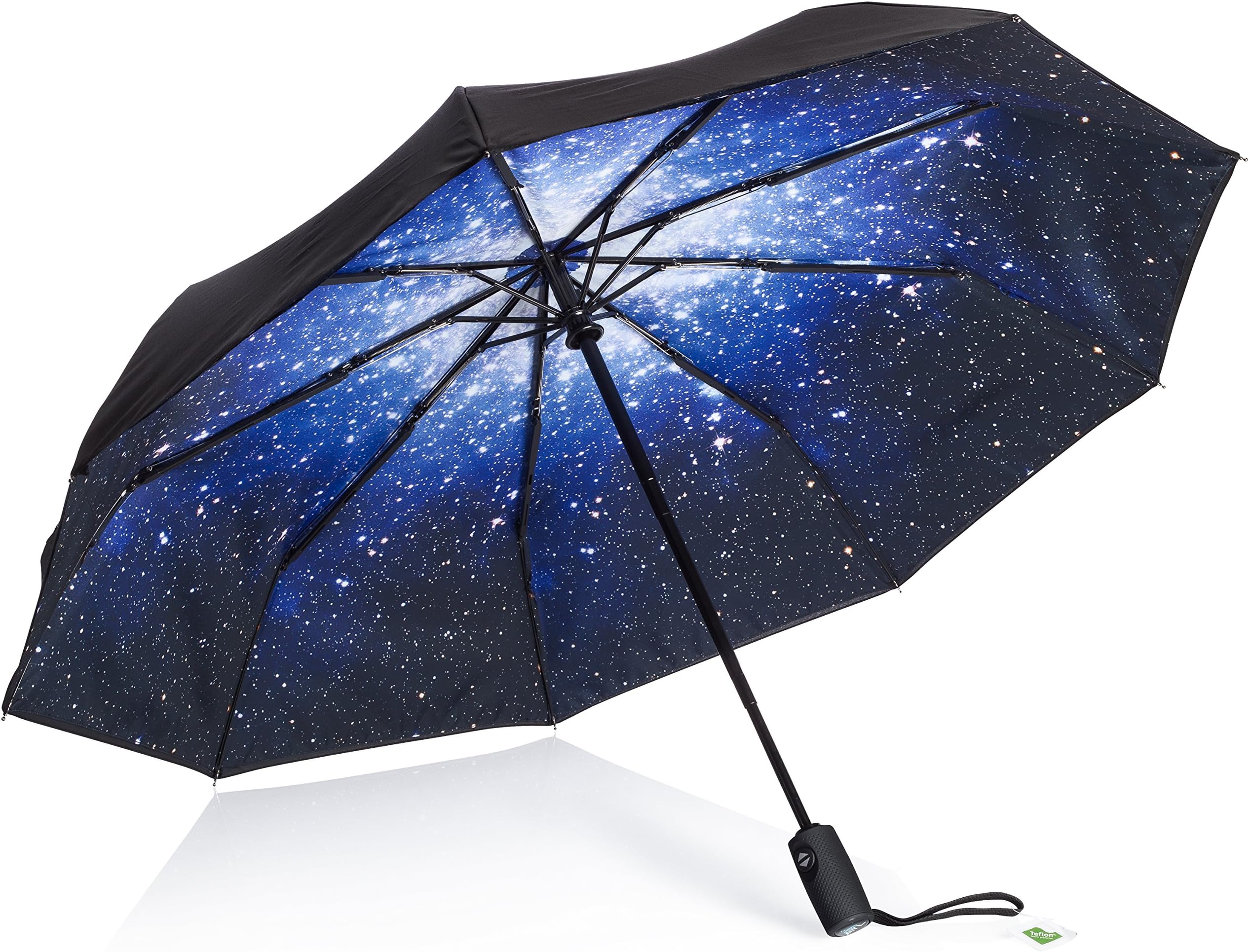 AYL Windproof Travel Umbrella 1lb- with Teflon Coating (Starry Night)