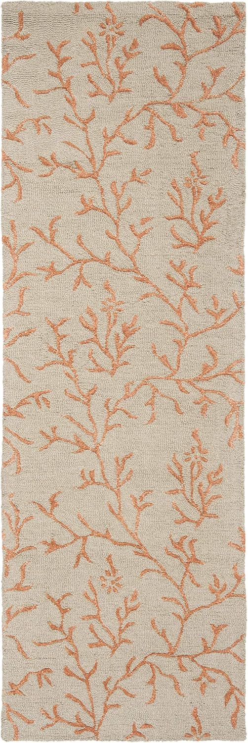 SAFAVIEH Soho Collection Runner Rug - 2'6" x 8', Green & Gold, Handmade Wool, Ideal for High Traffic Areas in Living Room, Bedroom (SOH214A)