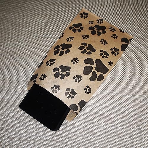 Miniatura 4 de CuteBox Pawprint - Bolsas de regalo de papel plano de estraza (4 x 6 pulgadas) para manualidades, recuerdos de fiesta, venta al por menor,