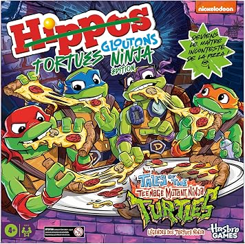 Hasbro Gaming Jeu de Société Hippos Gloutons - Édition Tortues Ninja