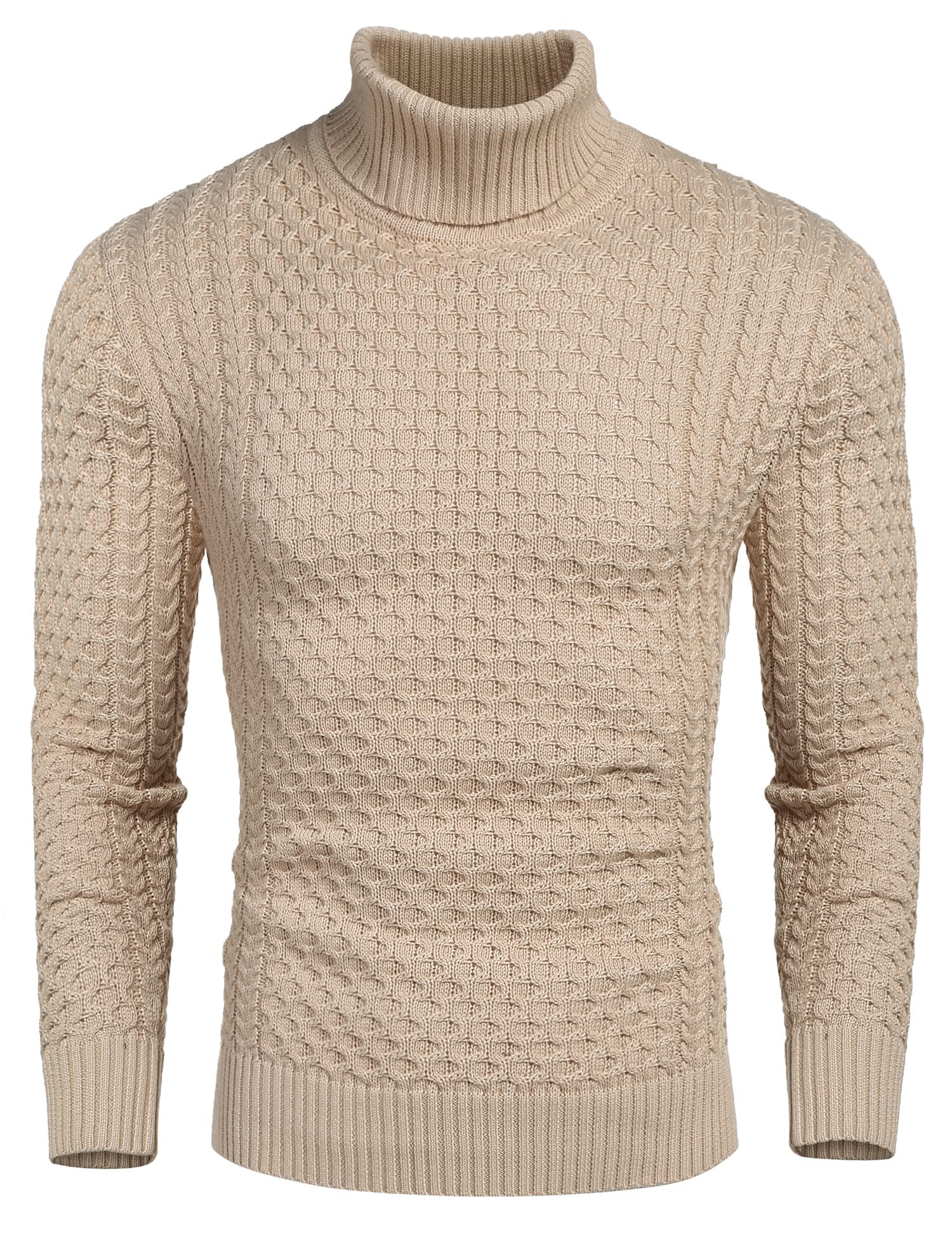 COOFANDY Maglione Dolcevita Uomo - Invernali Maglioni Maglione a Collo Alto Slim Fit a Manica Lunga Maglia Maglione