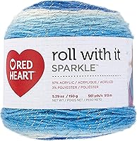 Vista 28 de Red Heart Roll with It Melange - Hilo para cortina de 5.3 onzas, acrílico, 4 medianos (peinado), 389 yardas, tejido/ganchillo, paquete de 3, pasarela