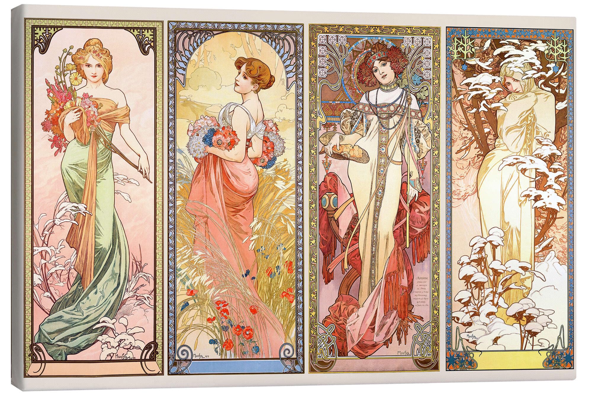 Toile Alfons Mucha - Grand Meister 90x45cm - Art Mural Décoration