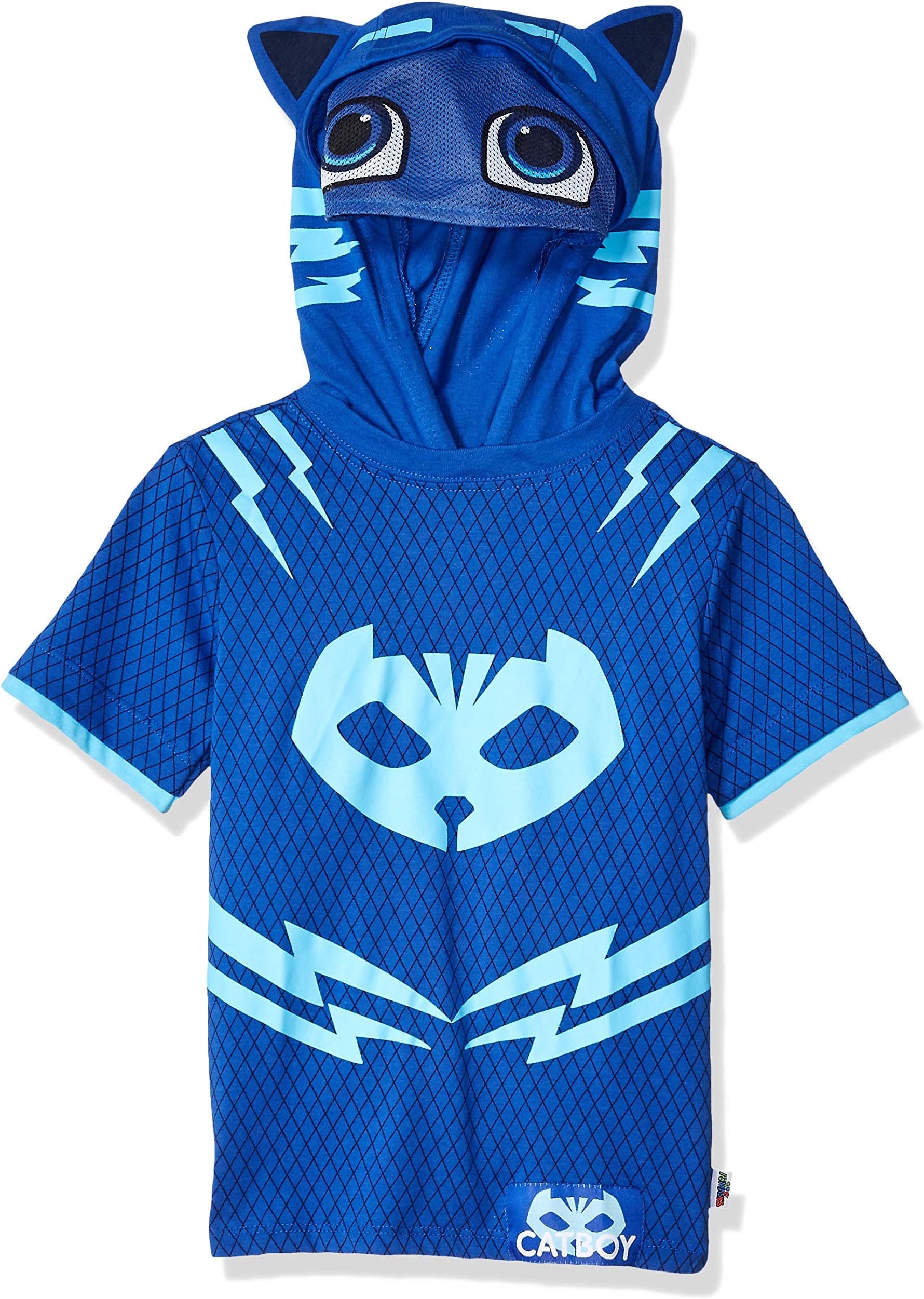 PJ Masks Boys' Gekko and Catboy Costume Hoodie Sweatshirt with Mesh Mask