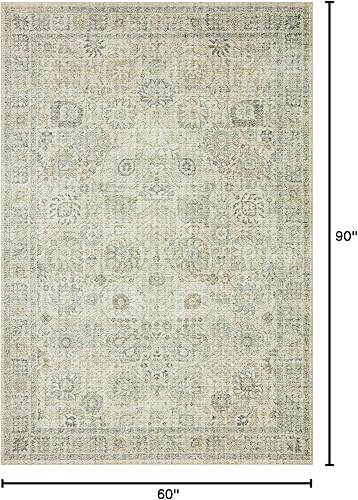 Miniatura 2 de Loloi II Colección Skye SKY-14 - Alfombra de área tradicional de 5 pies x 7 pies 6 pulgadas, naturalsalvia