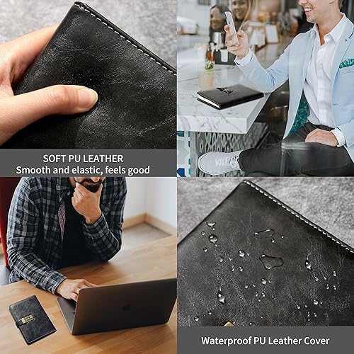 Miniatura 6 de CAGIE Journal with Lock for Men Refillable 192 Lined Pages Locked Journal with Pen A5 Diary with Lock for Writing Travel Gift, 5.7x 8.5 Inches