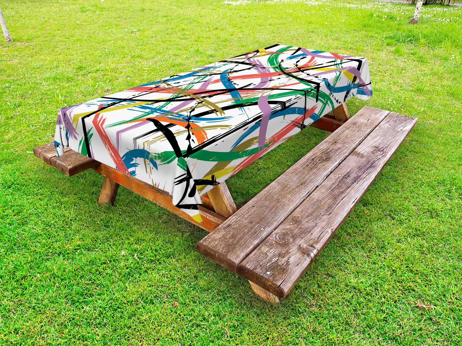 Karneval Outdoor-Tischdecke – 145x210 Cm, Waschbar, Buntes Design, Für Picknick, Garten, Party