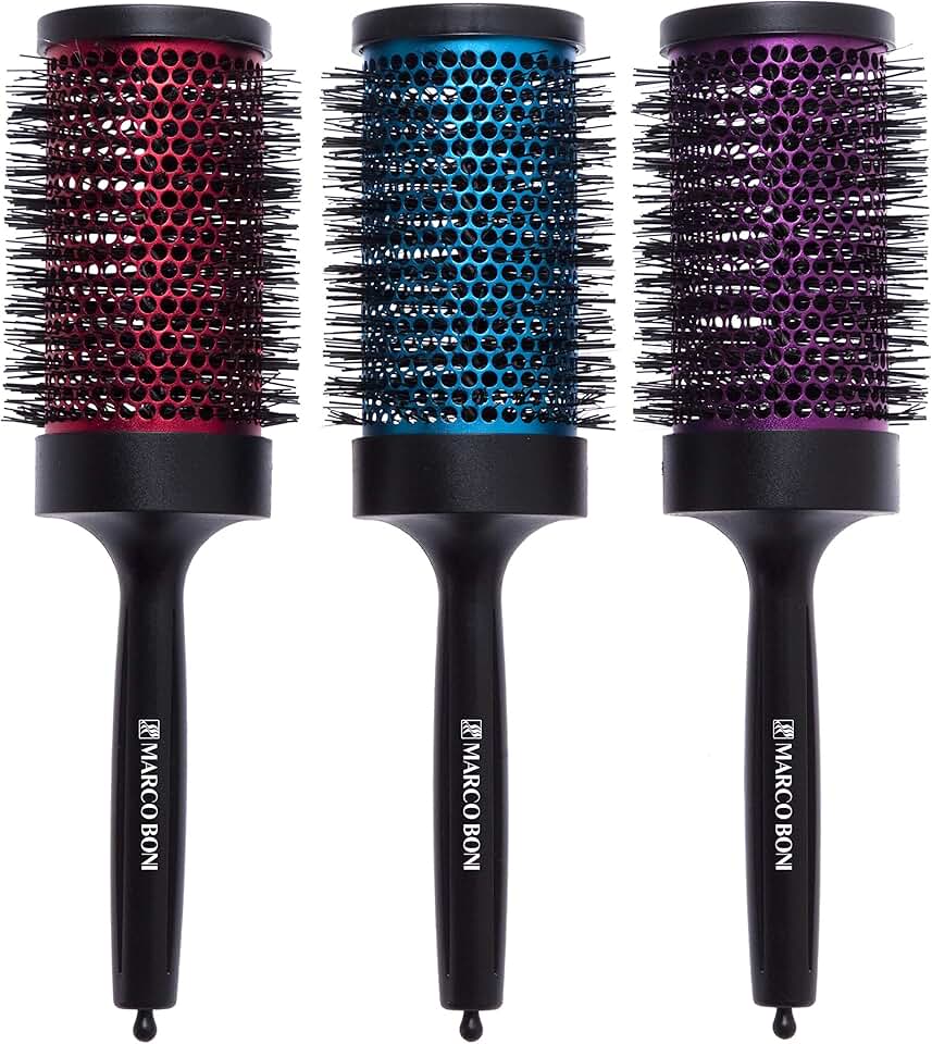 Marco Boni Escova Profissional Thermal Metallic Vazada 74Mm 7812T Cores Sortidas