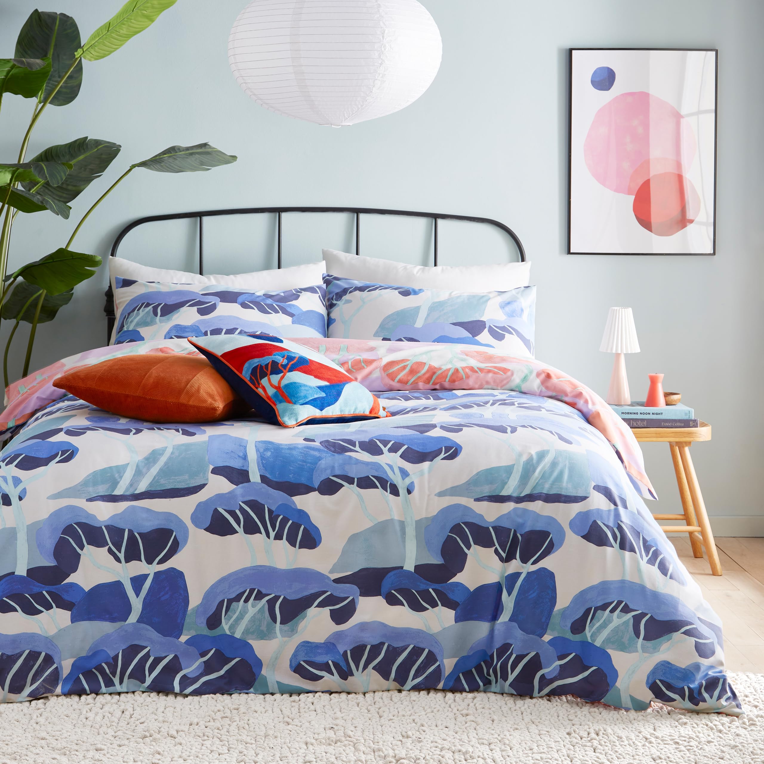 furn. D'Azure Abstract Tree Duvet Cover Set, Multicolour, Super King