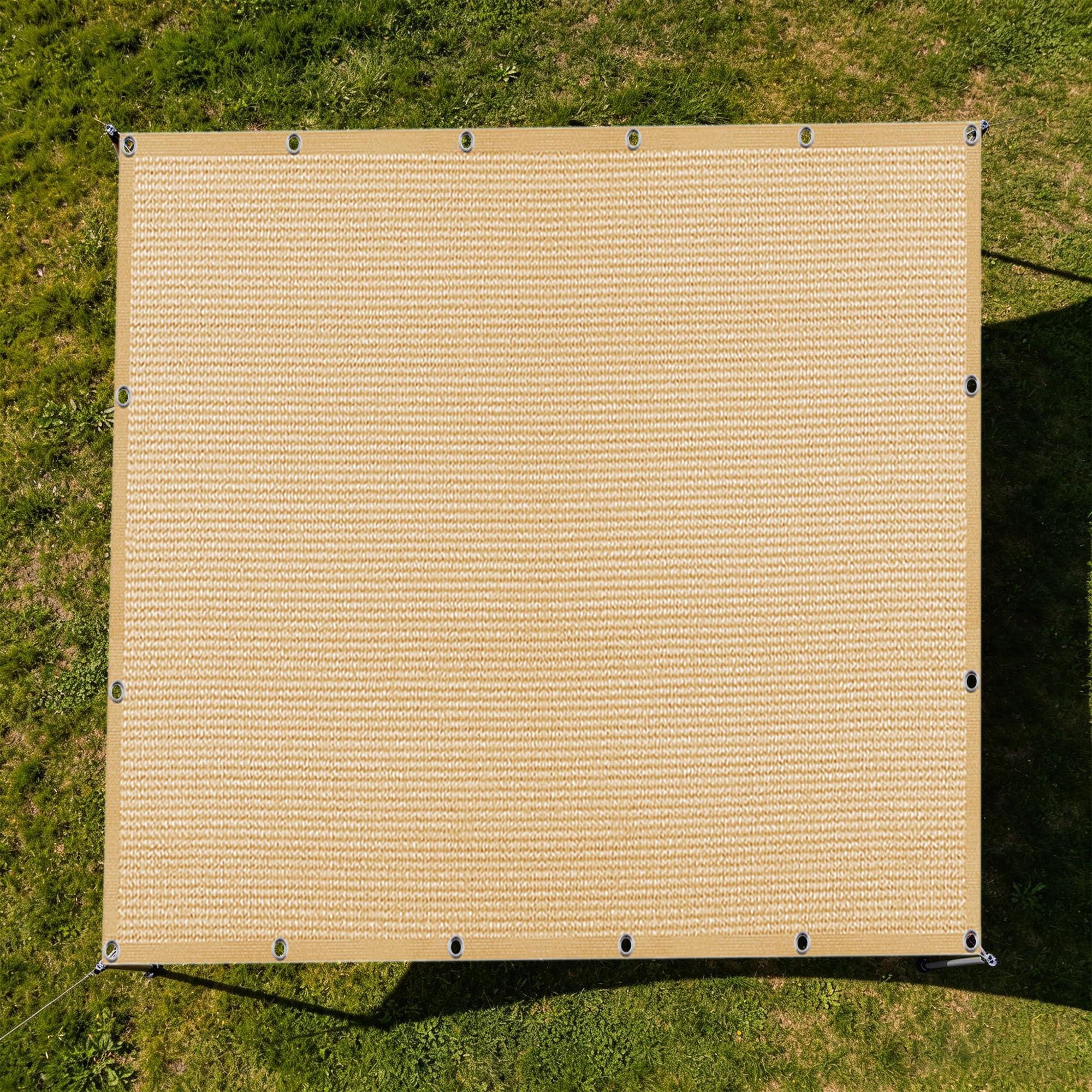 Filet protection solaire pour pergola jardin et camping toile intimité jaune sable