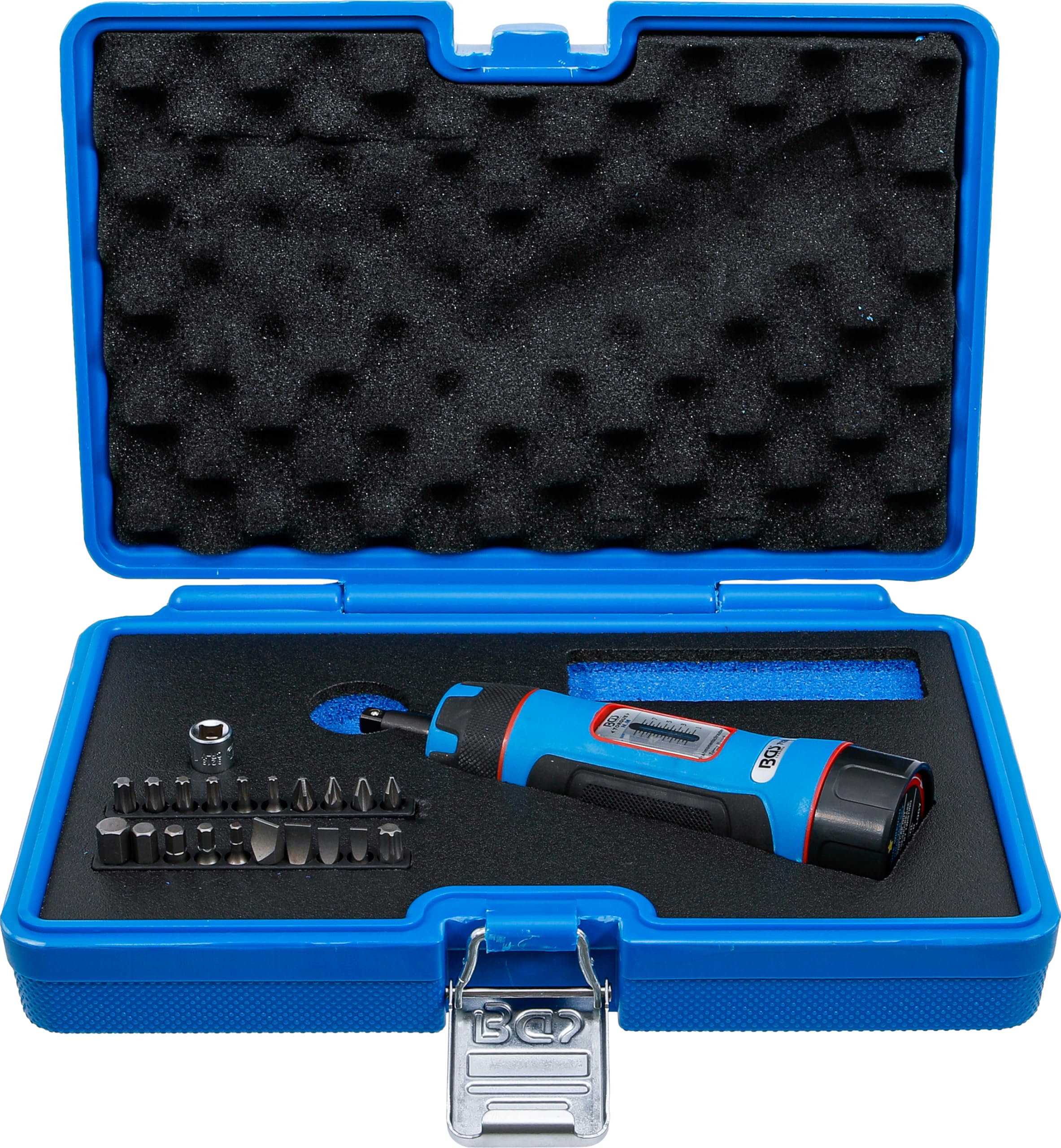 BGS 7123, set di cacciaviti dinamometrici, compatto, con set di punte, attacco quadrato esterno 6,3 mm (1/4"), 1-8 Nm, 22 pezzi