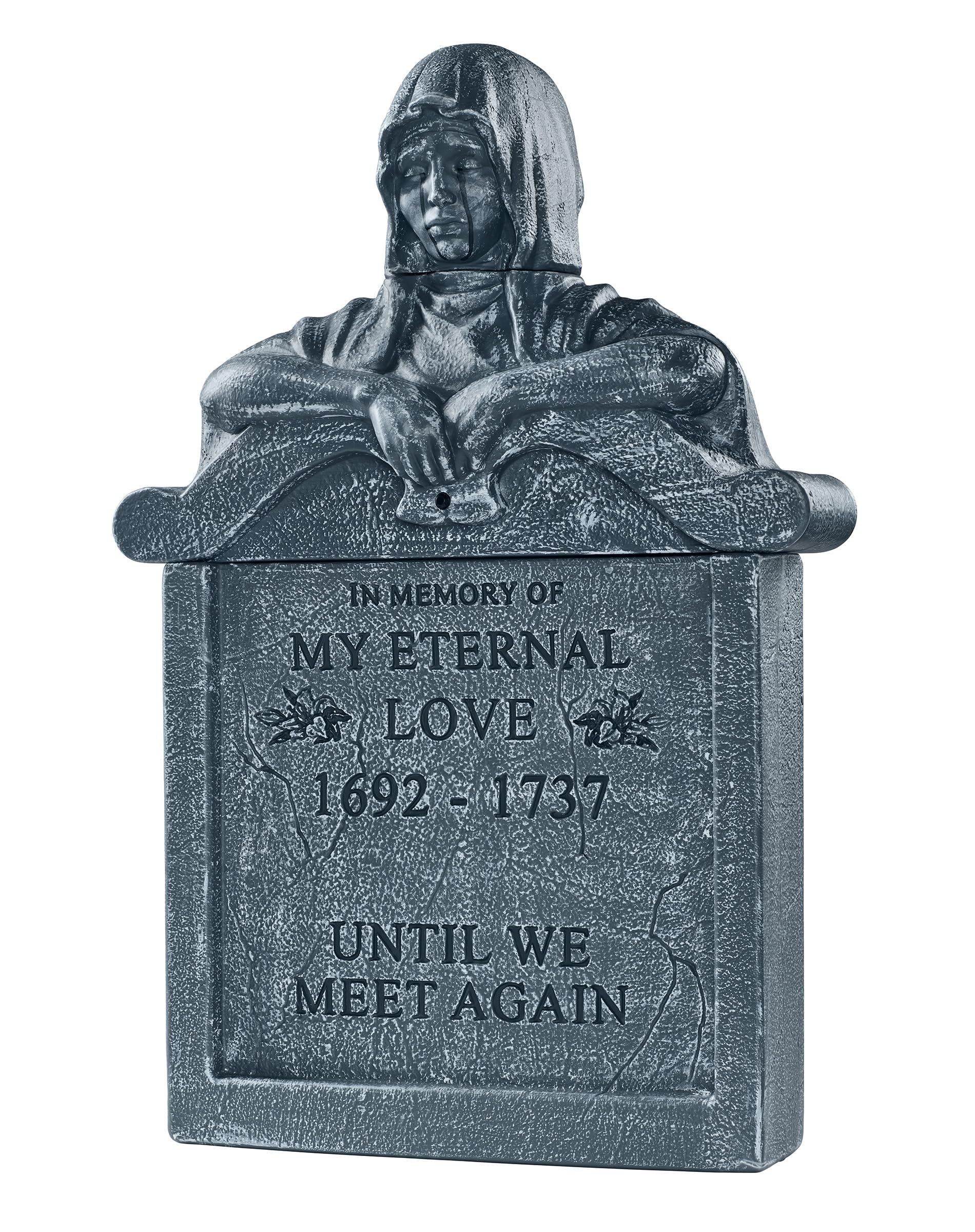 Spirit Halloween 3 Ft Eternal Rest Animatronic | Decorations | Animated | Light Up Red LED Eyes | Head Moves 360 Degrees | Plays Sounds