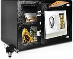 SereneLife Drop Box Safe Front Load Cash Vault Drop lock and