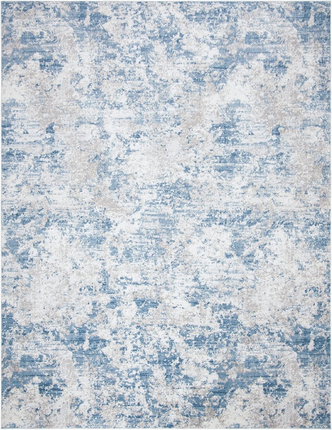 SAFAVIEH Amelia Collection Area Rug - 9' x 12', Grey & Blue, Modern Abstract Design, Non-Shedding & Easy Care, Ideal for High Traffic Areas in Living Room, Bedroom (ALA705F)
