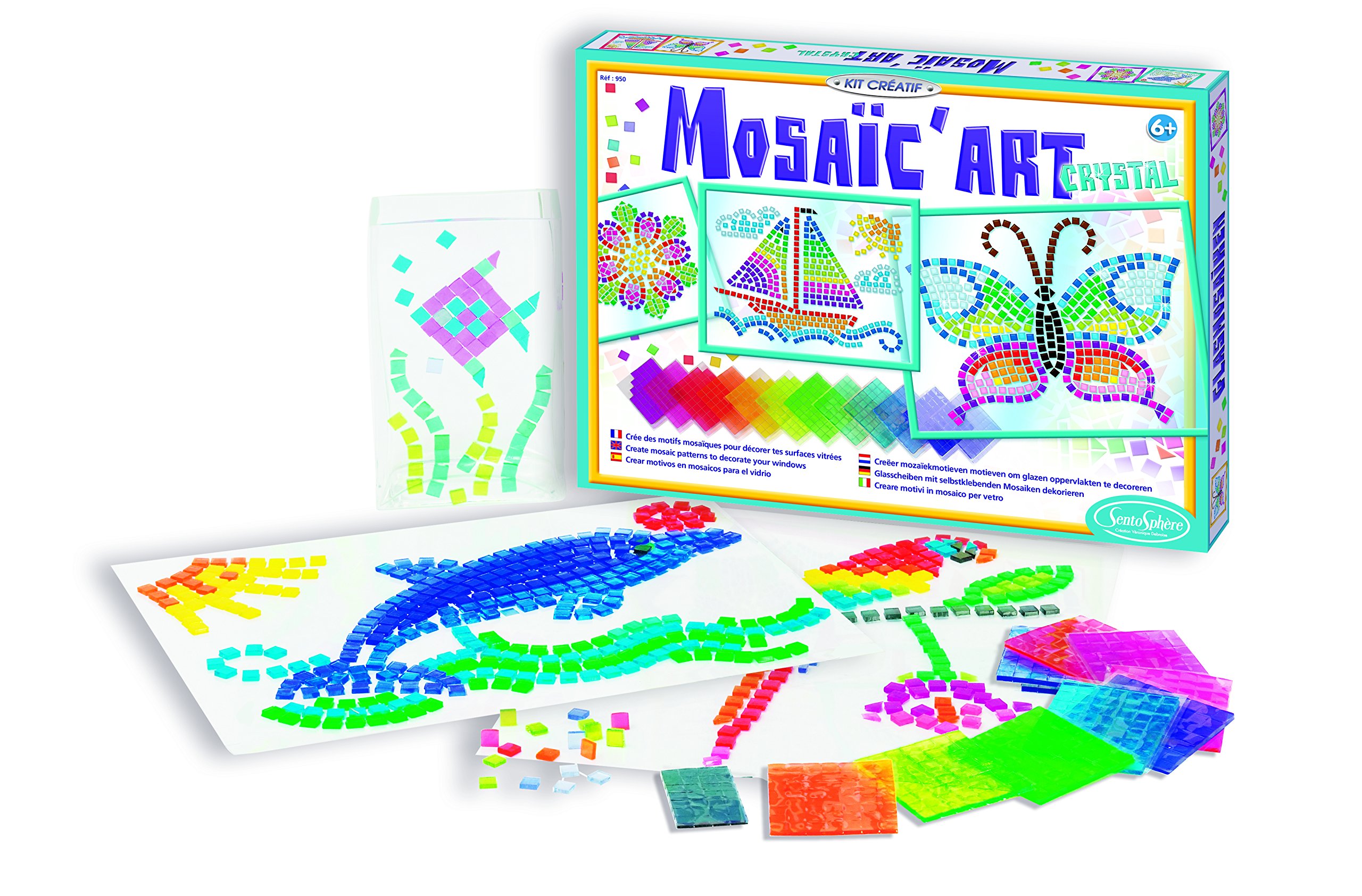 Wishstar Kit Mosaïque Enfant 12 Pièces – Autocollants Animaux Et Princesses – Activité Manuelle éducative – Cadeau Filles