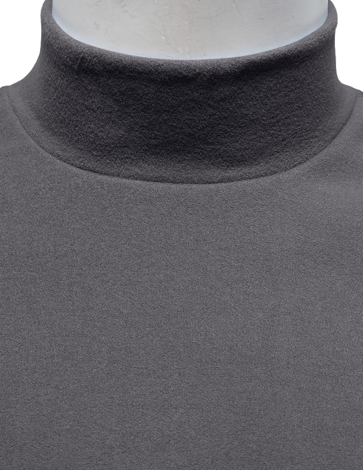 PARKLEES Men's Mock Turtleneck Micro Fleece Sweater Stretch Slim Fit Long Sleeve Thermal Base Layer for Cold Weather - Image 4