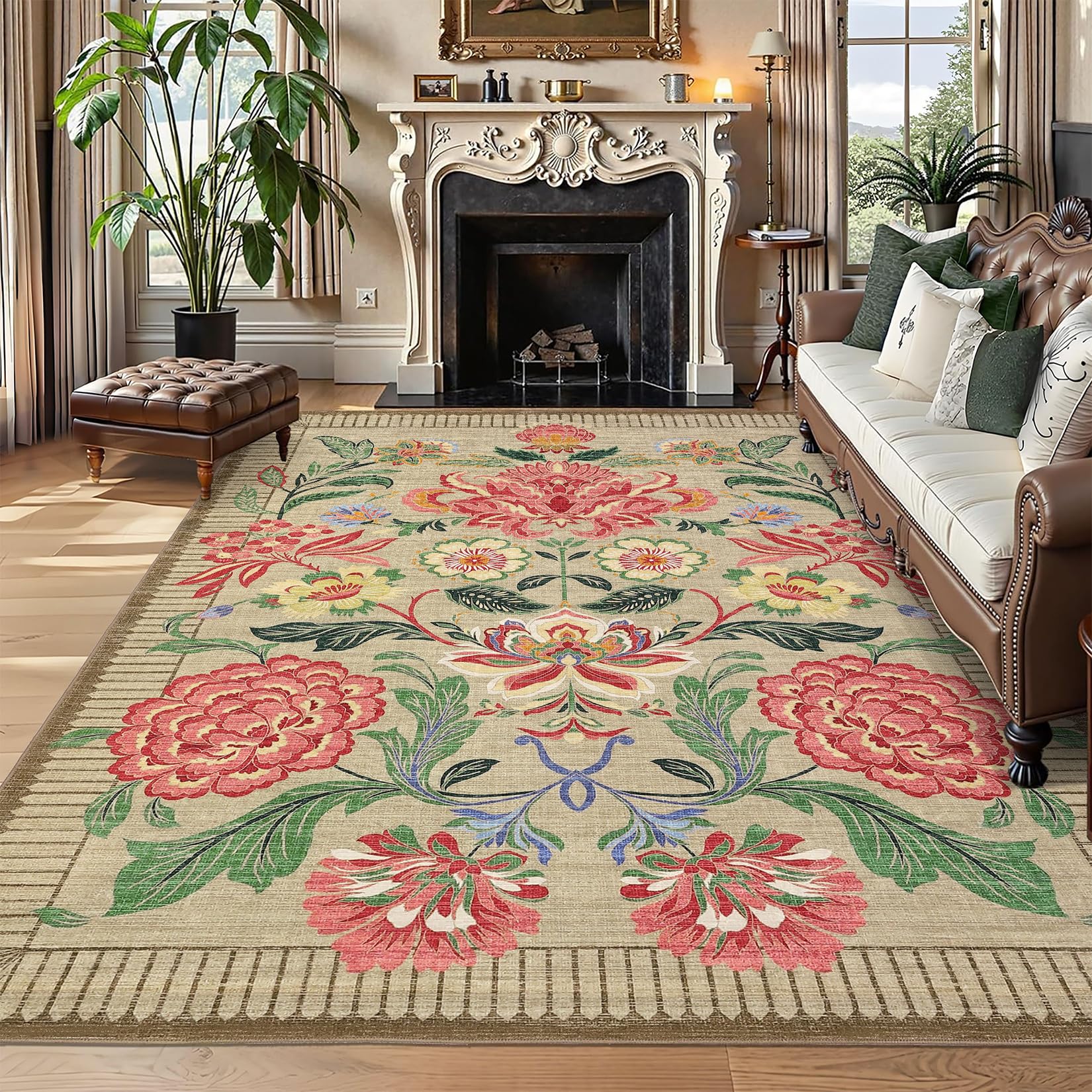 GarveeHome Vintage Washable Hallway Rug