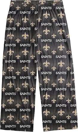 FOCO New Orleans Saints Mens Scatter Pattern Pajama Lounge Multi Color Pants