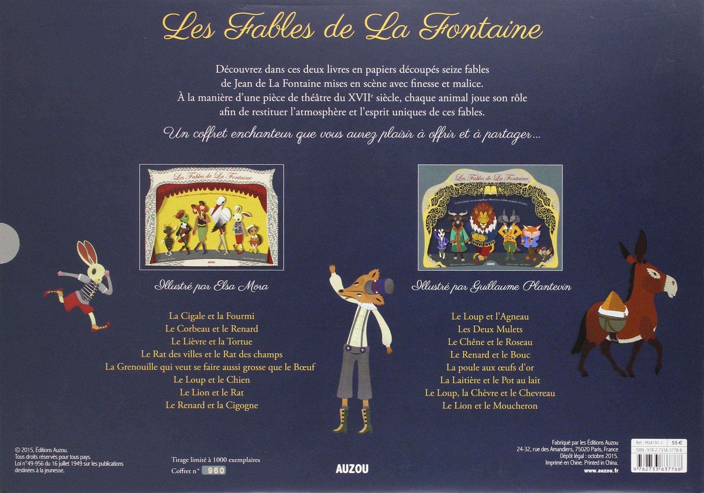 LES FABLES DE LA FONTAINE - EDITION LIMITEE (COLL. PAPIERS DECOUPES)