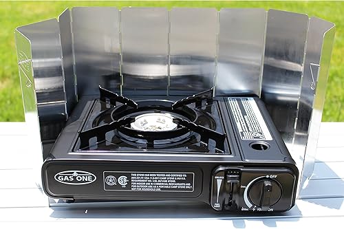 Miniatura 5 de Gas One Parabrisas de aluminio de 10 placas: para uso con estufa Gas One y otras estufas de mochilero, estufas de camping, estufas de butano,