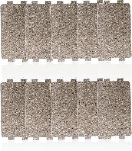 10 piezas de horno de microondas, cubierta universal de guía de ondas, láminas de mica de mica, accesorios de aislamiento térmico supergruesos,