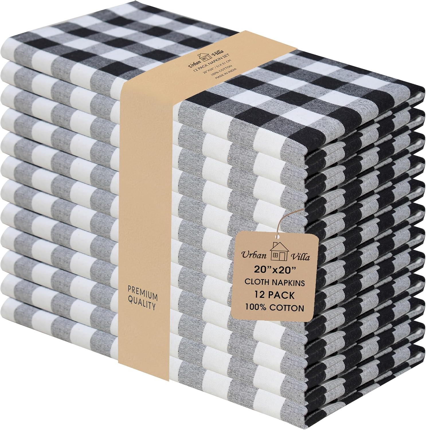 Urban Villa Cloth Napkins Set of...