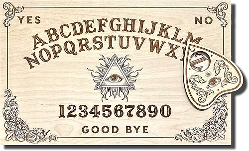 Miniatura 1 de Tablero de madera grande para espirituosos, hecho a mano, con plancheta de madera, tabla de hablar de madera de alta calidad hecha a mano (grande