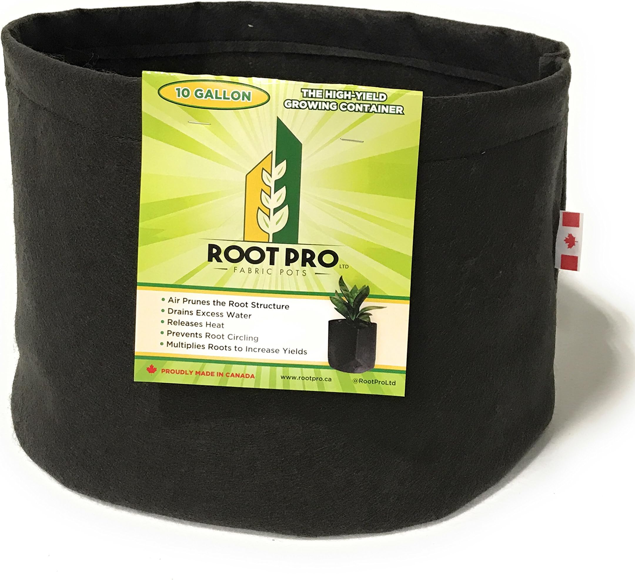 Fabric Pot 5-Pack 10 Gallon High-Yield Grow Bag for Root Aeration. Highly Durable + UV Resistant and Permeable Nonwoven Fabric Planter Pot. Military Grade Sewing for Superior Strength