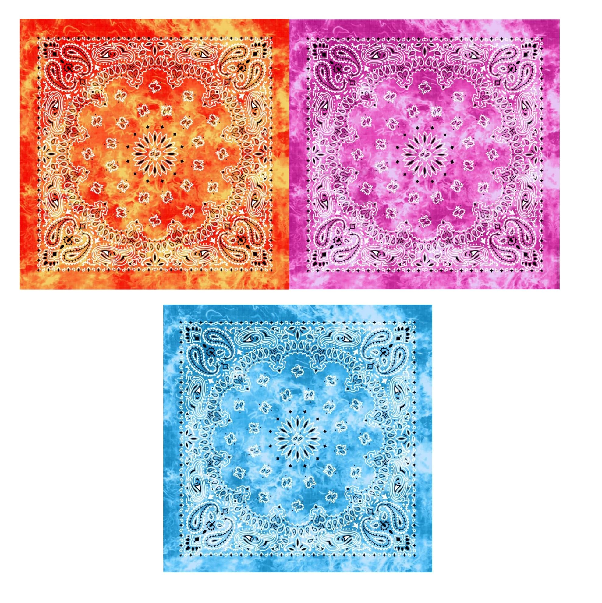 bismaadh Soft Cotton Head & Face cover mask Bandana Multipurpose - Pack of 3-picture-21