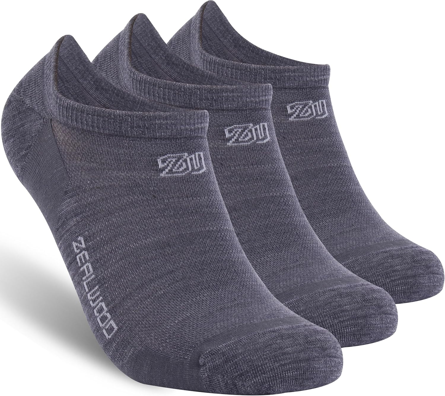 ZEAL WOOD Merino Wool/Bamboo No Show/Ankle/Crew Athletic Socks Running Golf Tennis Hiking Socks,1/3 Pairs