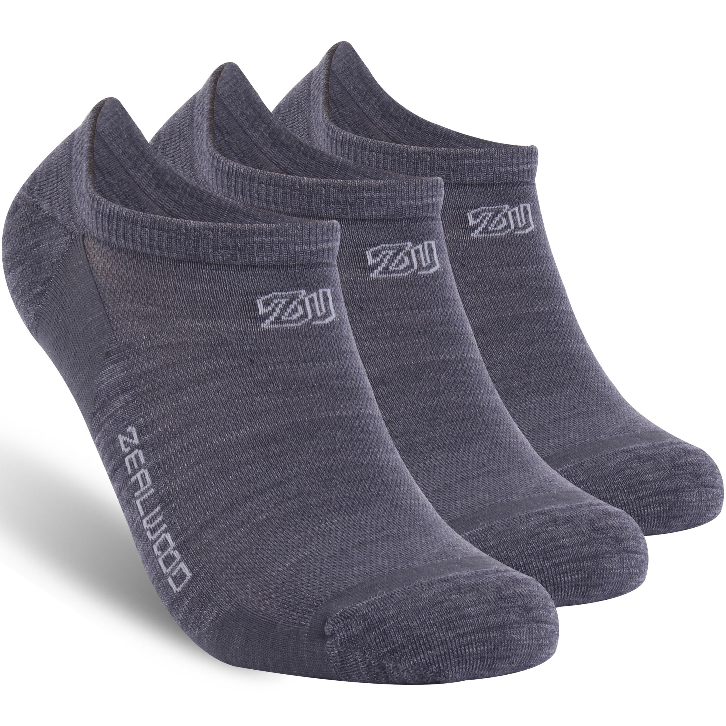 No Show Athletic Socks, ZEALWOOD 3 Pairs Merino Wool Ultra-Light Running Tennis Golf Socks for Men Women