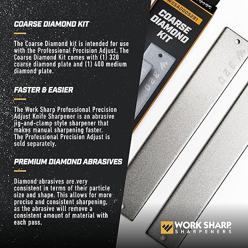 Miniatura 3 de Work Sharp Kit abrasivo de diamante grueso de ajuste de precisión profesional de grano 320 y 400
