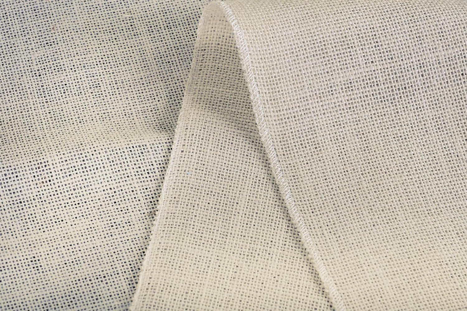 MDS 10 PCS 100% Natural Burlap Table Runners 12 x 108 Inch, Rustic Farmhouse Jute Country Vintage Boho Jute Burlap Roll for Wedding Home Kitchen Reception Event Dinner Party Table Decoration - Beige