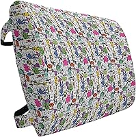 Vista 201 de Lunarable Teal Travel Pillow Neck Rest, Aquatic Fauna Theme Hand Drawn Style Various Starfish in Blue Shades, Memory Foam Traveling Accessory for