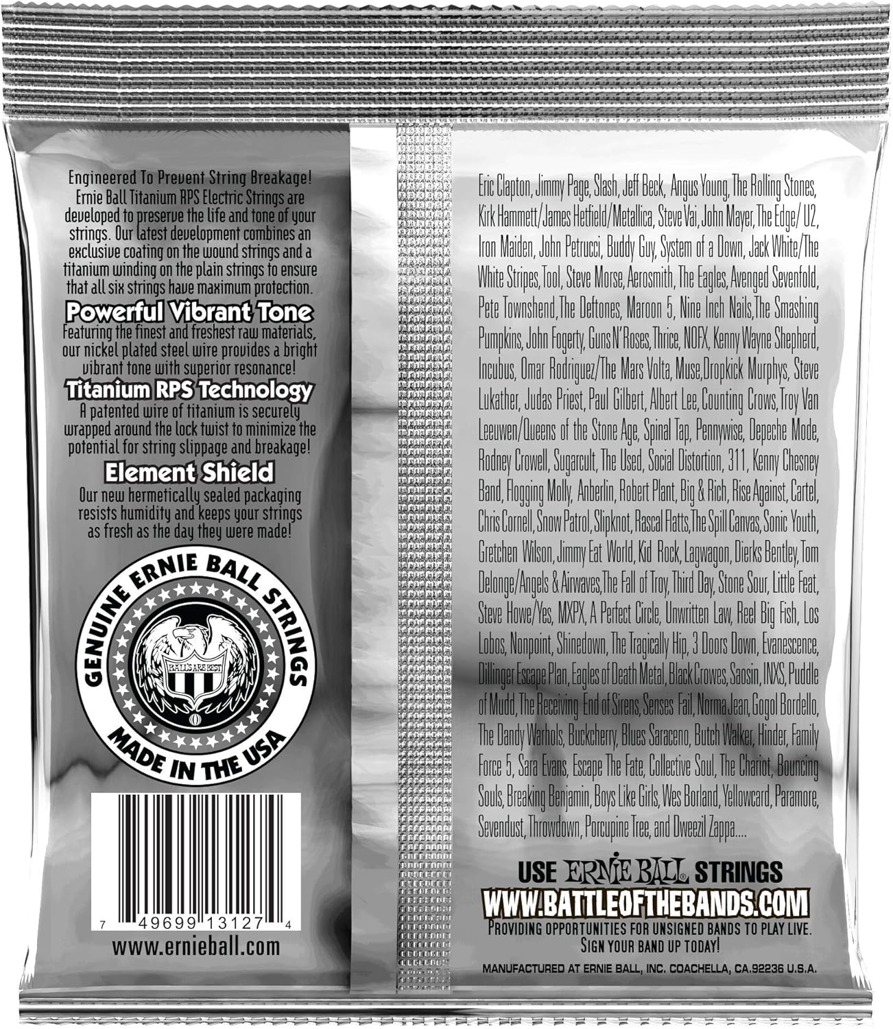 Ernie Ball Coated Beefy Slinky Electric Guitar Strings, Lot of 4, P03127 ^4