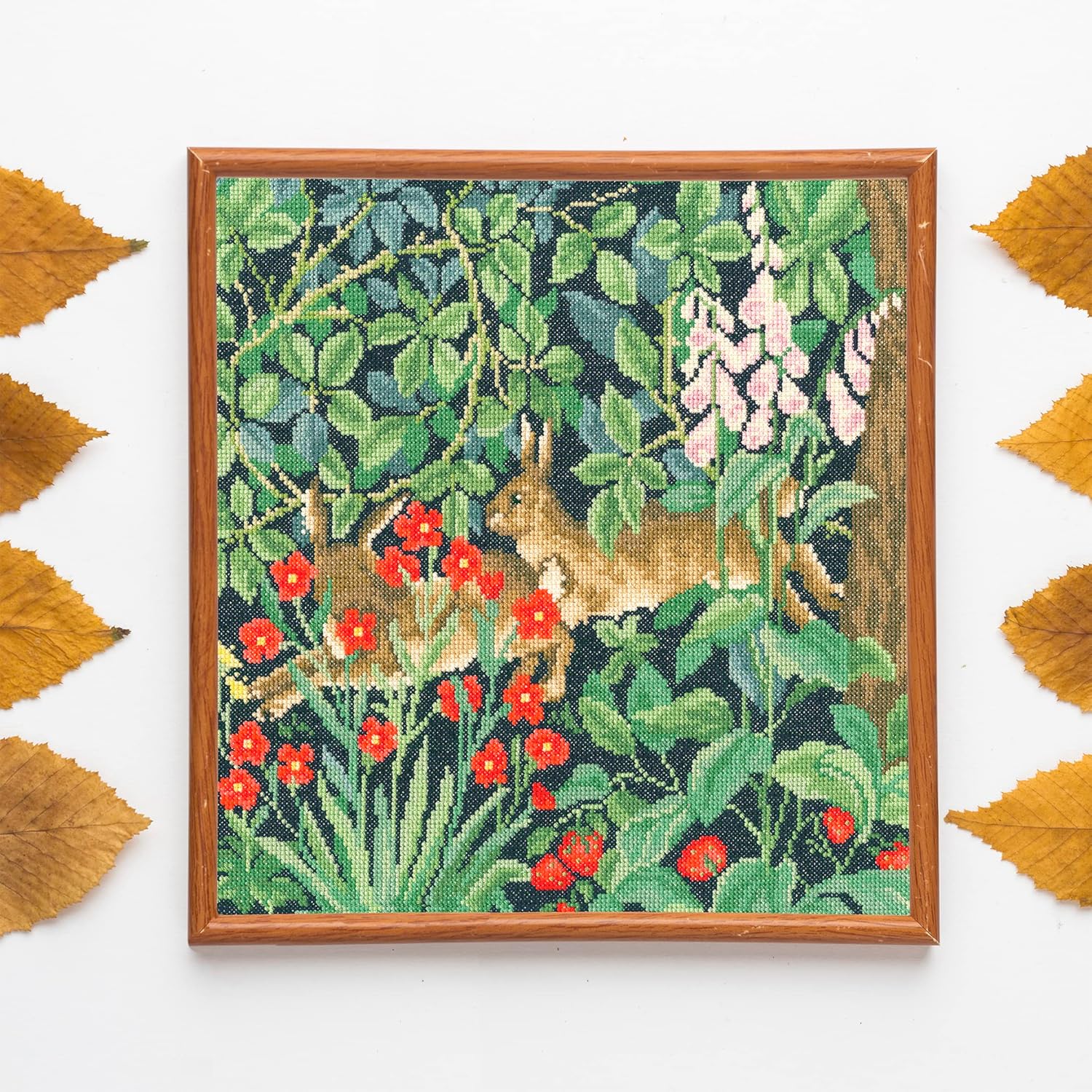 Bothy Threads Cross Stitch Kit - Greenery Hares