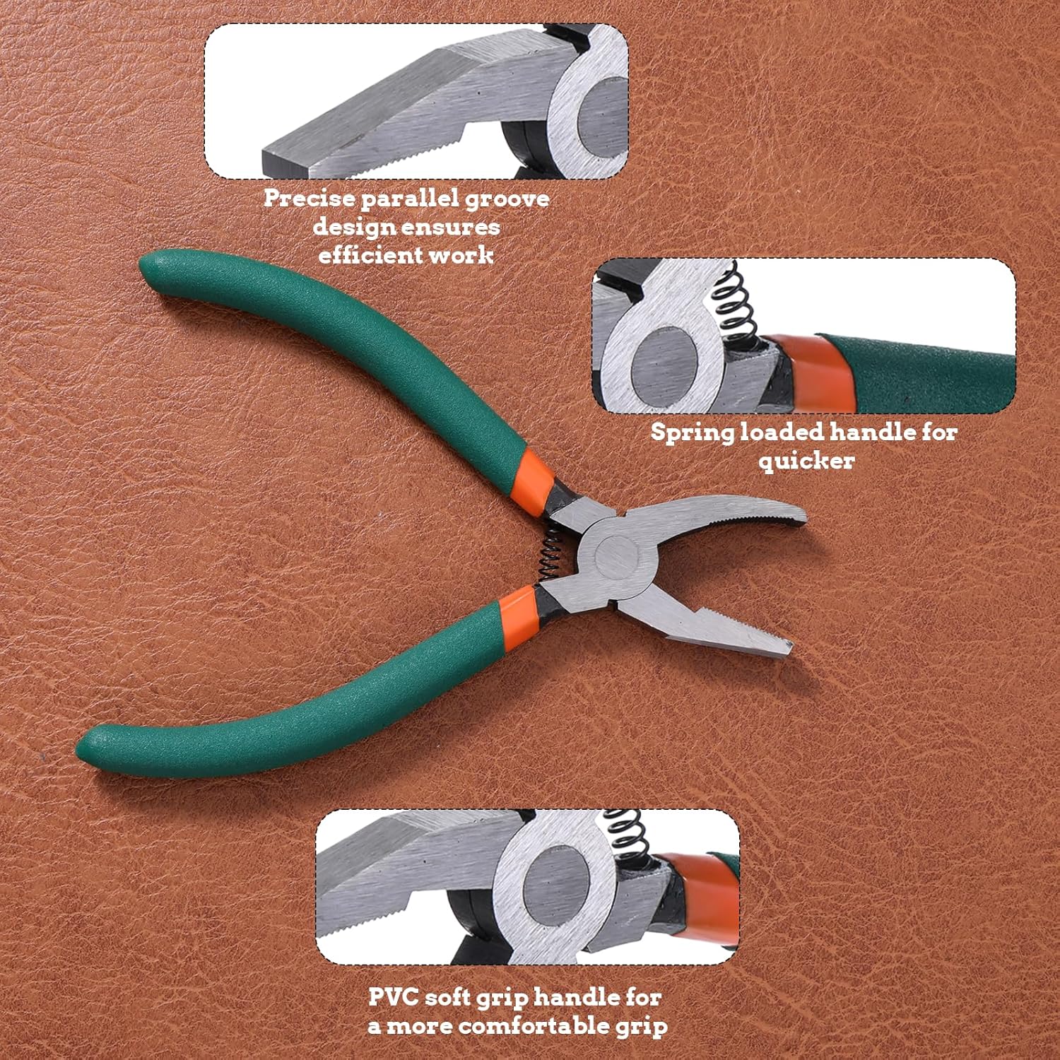 6 Inch Glass Grozing Pliers Running Pliers for Glass Cutting Professional Breaker Grozer Plier for Accurate Glasses Nibbling Stained Glasses