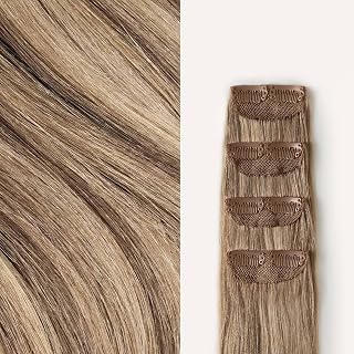Luxy 100% Remy Human Hair – Scalp Hair Fill-Ins - Clip-Ins for Scalp & Part Line Coverage - Natural Coverage for Thinning Areas, Lightweight Mesh Bands 30 grams 12" Dimensional Natural Blonde