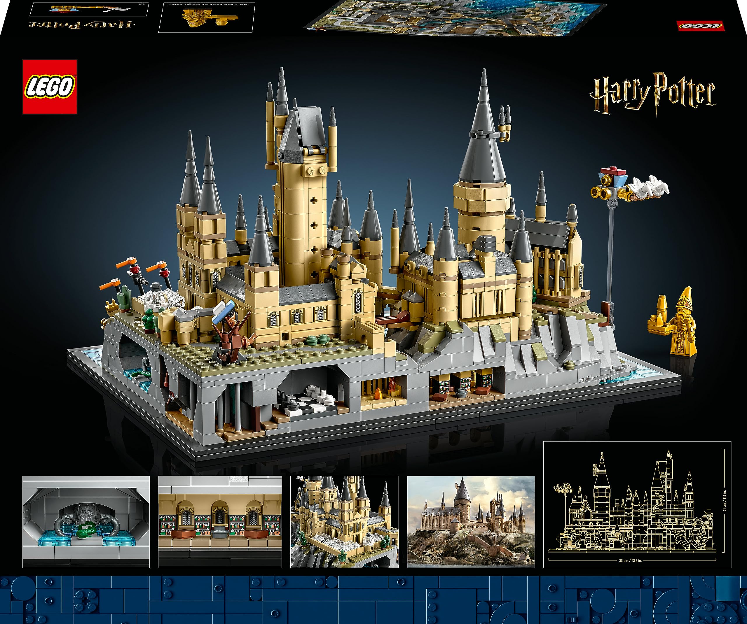 LEGO Harry Potter Zamek Hogwart i błonia 76419 | Model zamku, zestaw kolekcjonerski, prezent dla fana Harry’ego Pottera 18+, zestaw klocków konstrukcyjnych, 2660 elementów